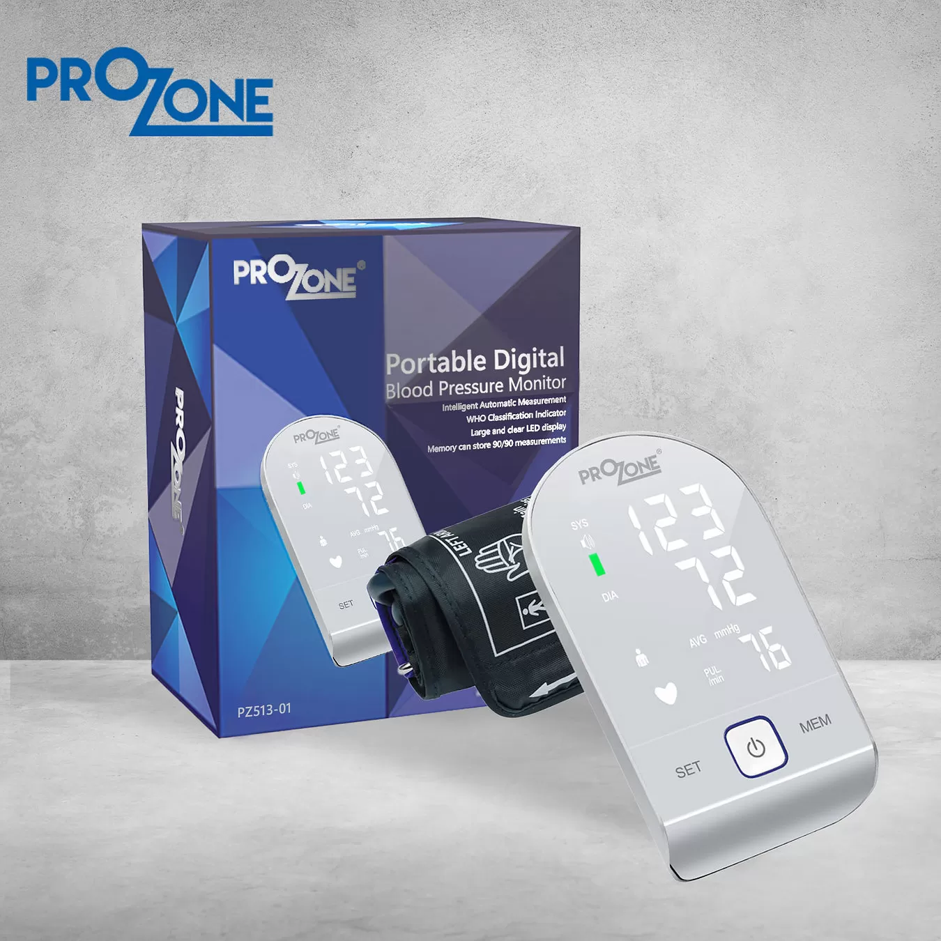 Prozone 便攜式手臂電子血壓計 (型號︰PZ513-01)
