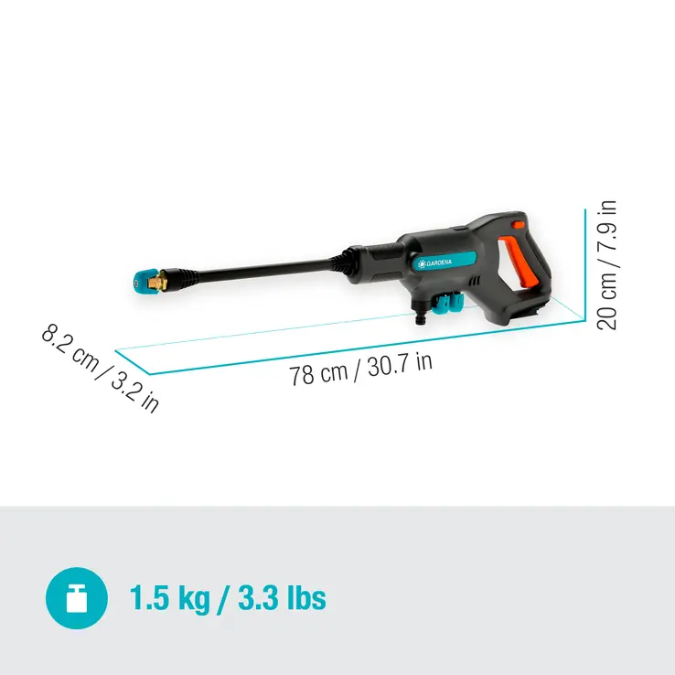 德國製造 GARDENA 18V 充電式中壓清洗機 (1電18V4.0AH & 1充) -香港行貨