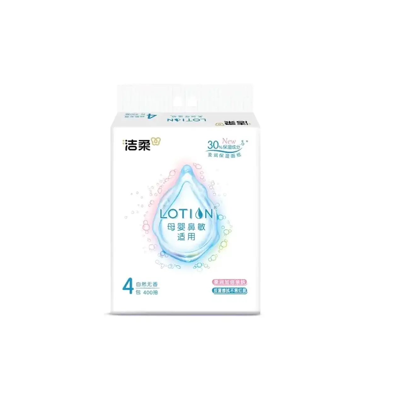 C&S 洁柔 柔潤軟抽面紙巾(Lotion) 100抽軟抽面紙巾 (4包装)